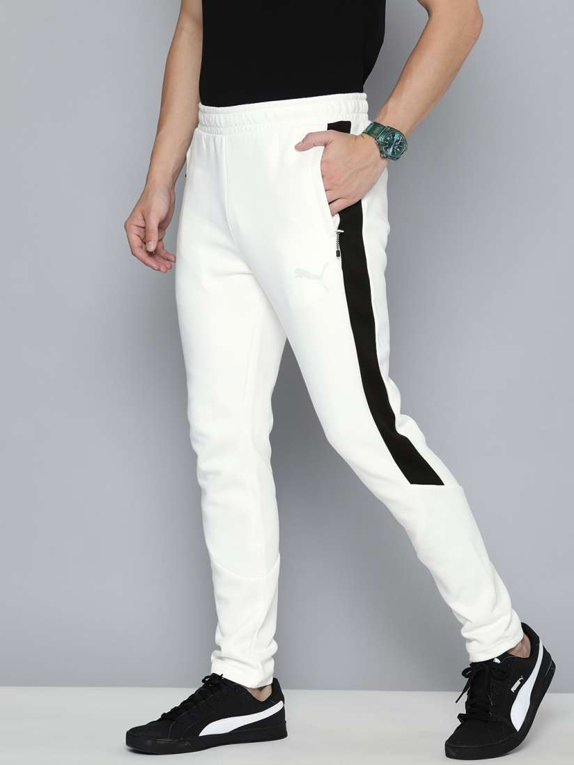 Buy Puma Men White Solid Drycell Track Pants With Side Stripes Track Pants for Men 18981498 Myntra