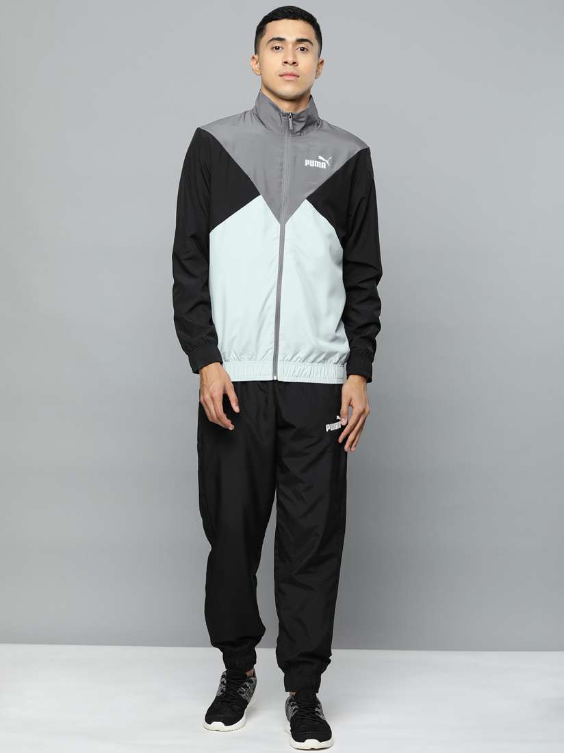 Puma grey and white tracksuit deals