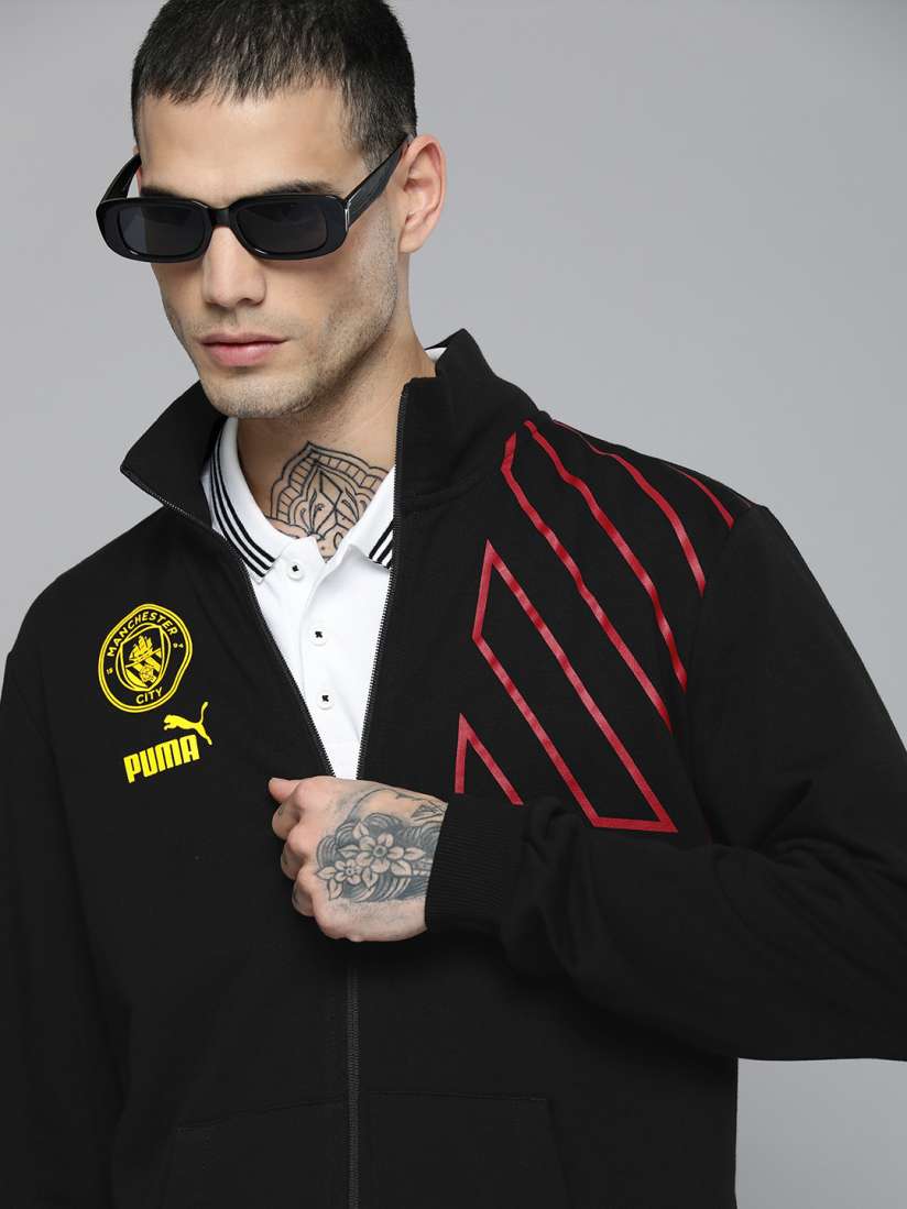 Buy Puma Men Black Brand Logo Manchester City Outdoor Sporty Jacket Jackets for Men 18981600 Myntra