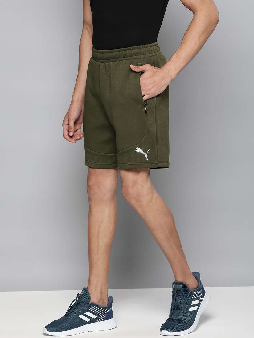 Buy Puma Men Green Solid Evostripe Regular Fit Training Shorts - Shorts for  Men 18981786 | Myntra
