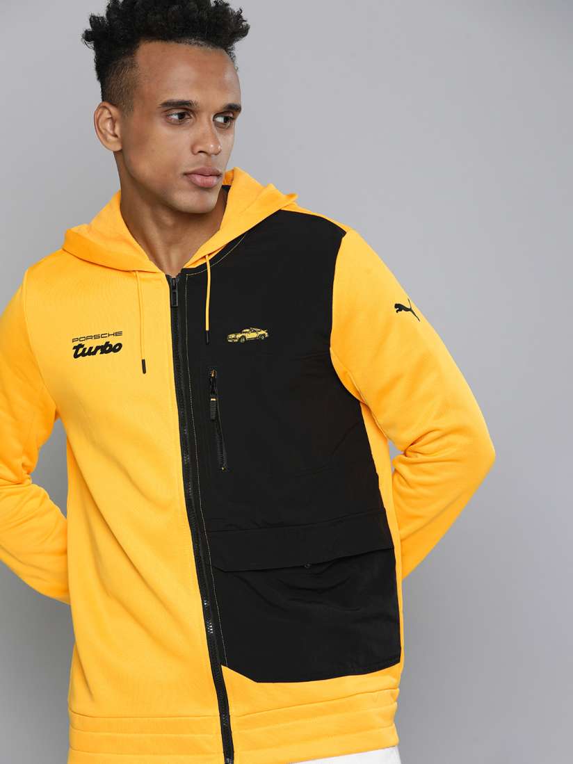 Buy PUMA Motorsport Men Yellow Black Colourblocked Hooded Regular Fit Sporty Jacket Jackets for Men 18982906 Myntra