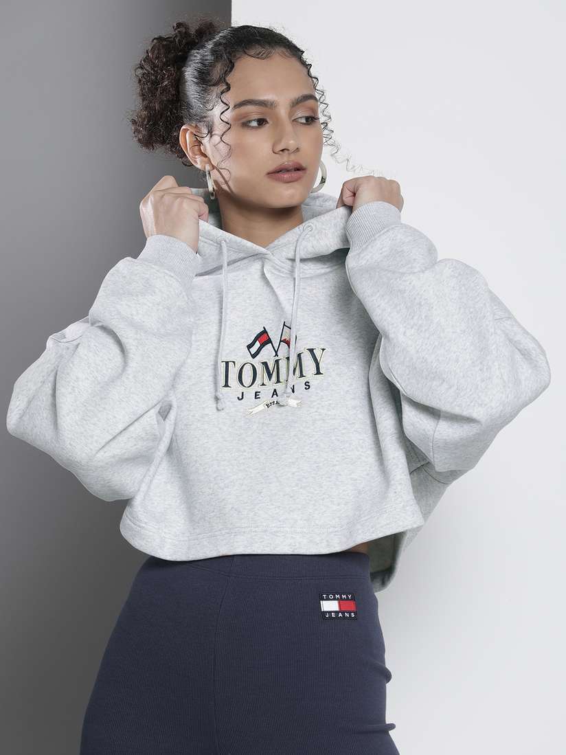 Oversized Hoodies Tommy Hilfiger Women's Sweatshirt Grey Buy