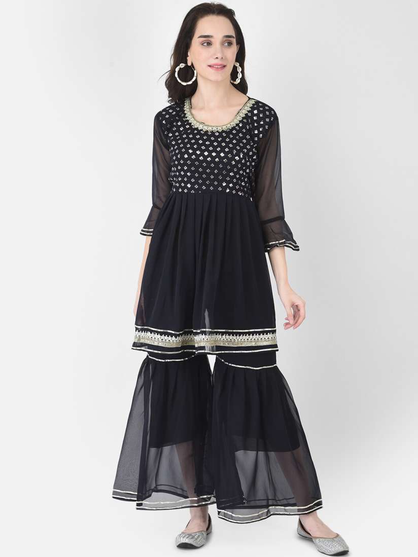 Gota patti suit myntra clearance