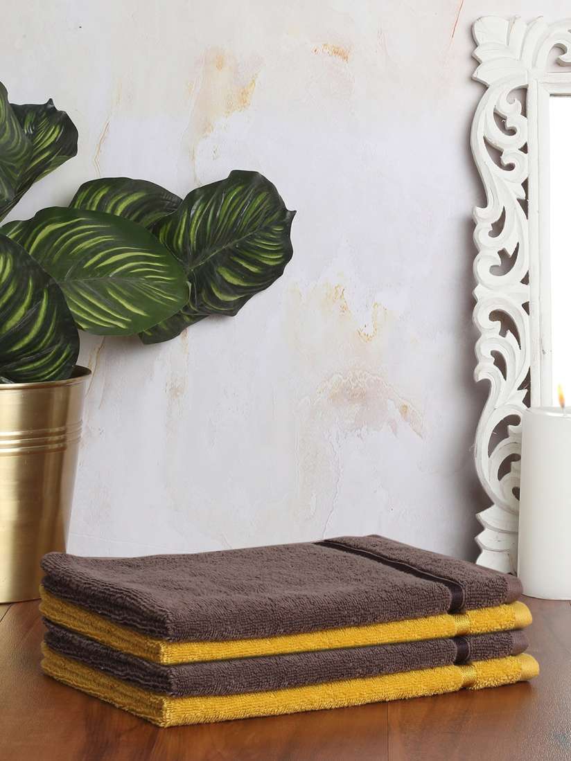 Buy SPACES Set Of 4 Solid 500 GSM Pure Cotton Hand Towels Hand Towels for Unisex 18989976 Myntra