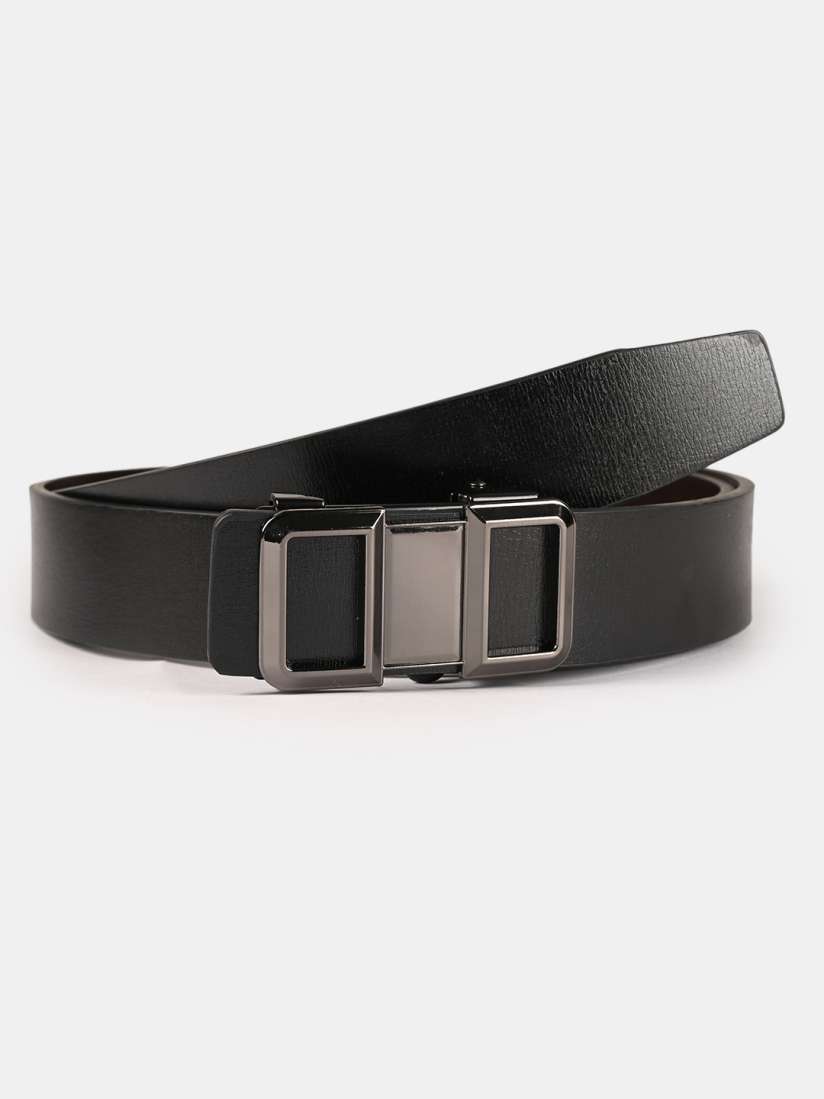Buy BuckleUp Men Black Leather Formal Belt Belts for Men 18993476 Myntra
