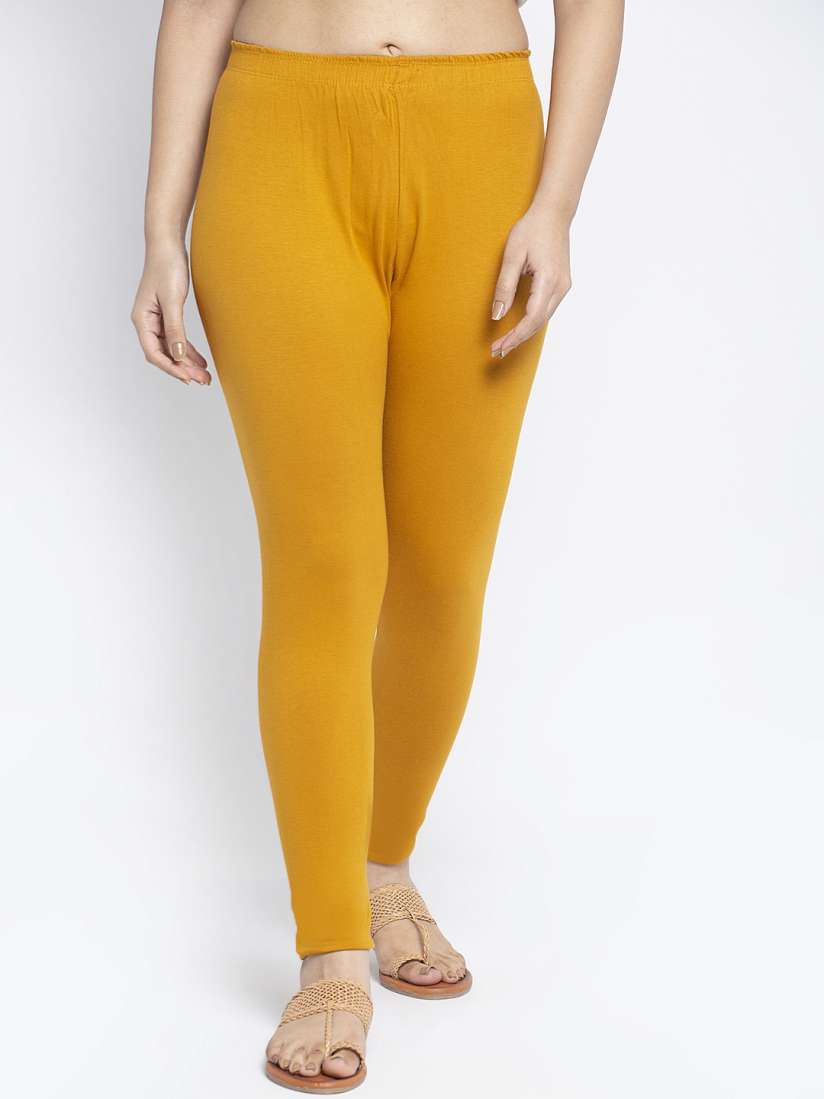 Buy Jinfo Women Yellow Cotton Leggings Leggings for Women 18998994 Myntra