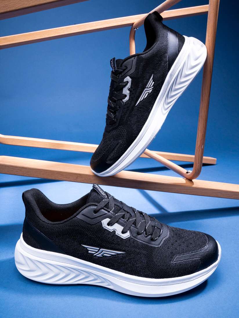 Red tape men's black running shoes outlet