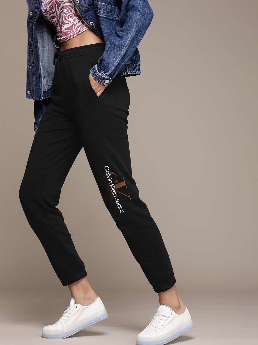 Denim Ck Joggers Womens Calvin Klein Jeans Women Black Brand Logo