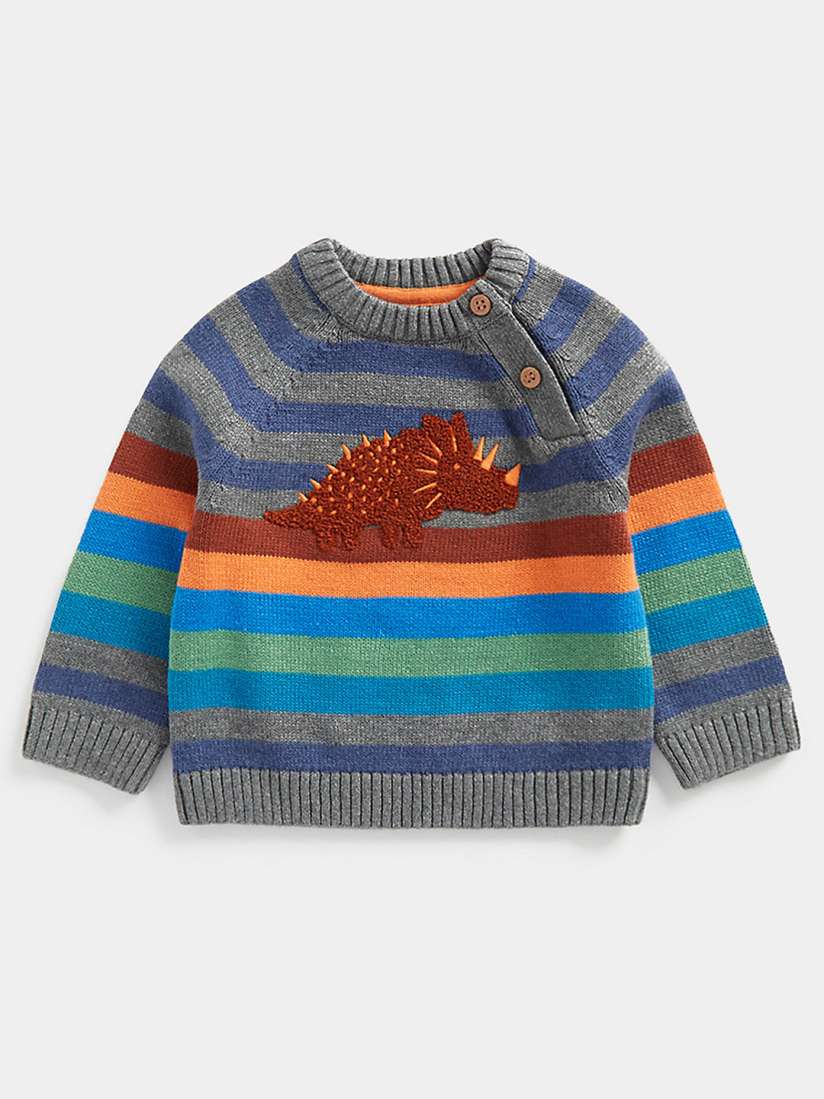 Buy mothercare Boys Multicoloured Striped Pure Cotton Pullover with Dino Design Applique Sweaters for Boys 19014842 Myntra