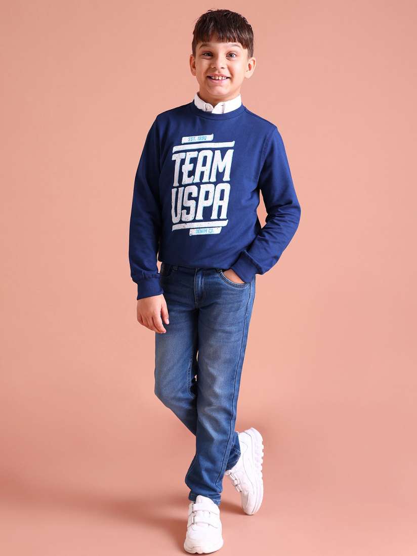 Boys royal blue sweatshirt shop