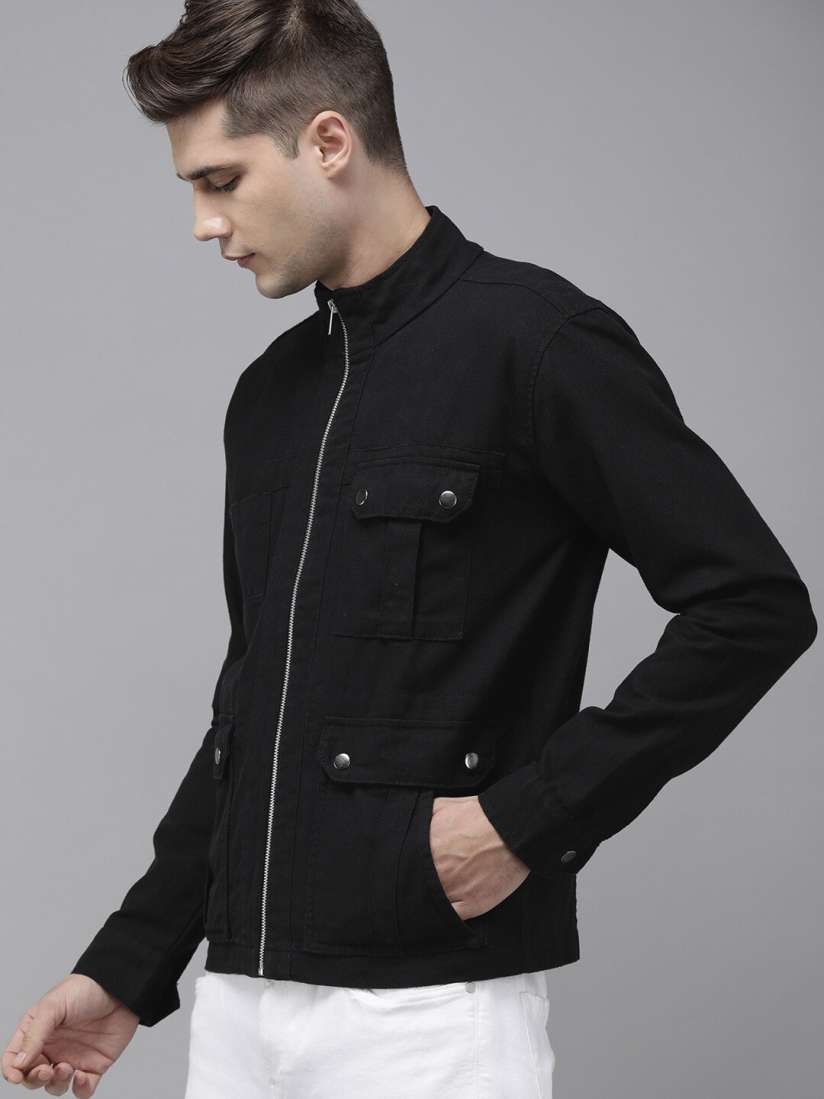 Buy VOXATI Men Black Denim Jacket Jackets for Men 19016214 Myntra