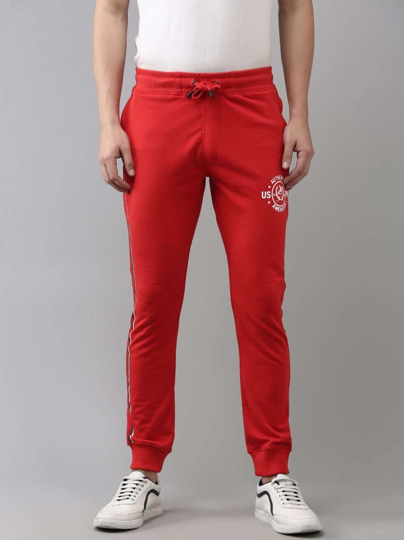 Polo red joggers deals