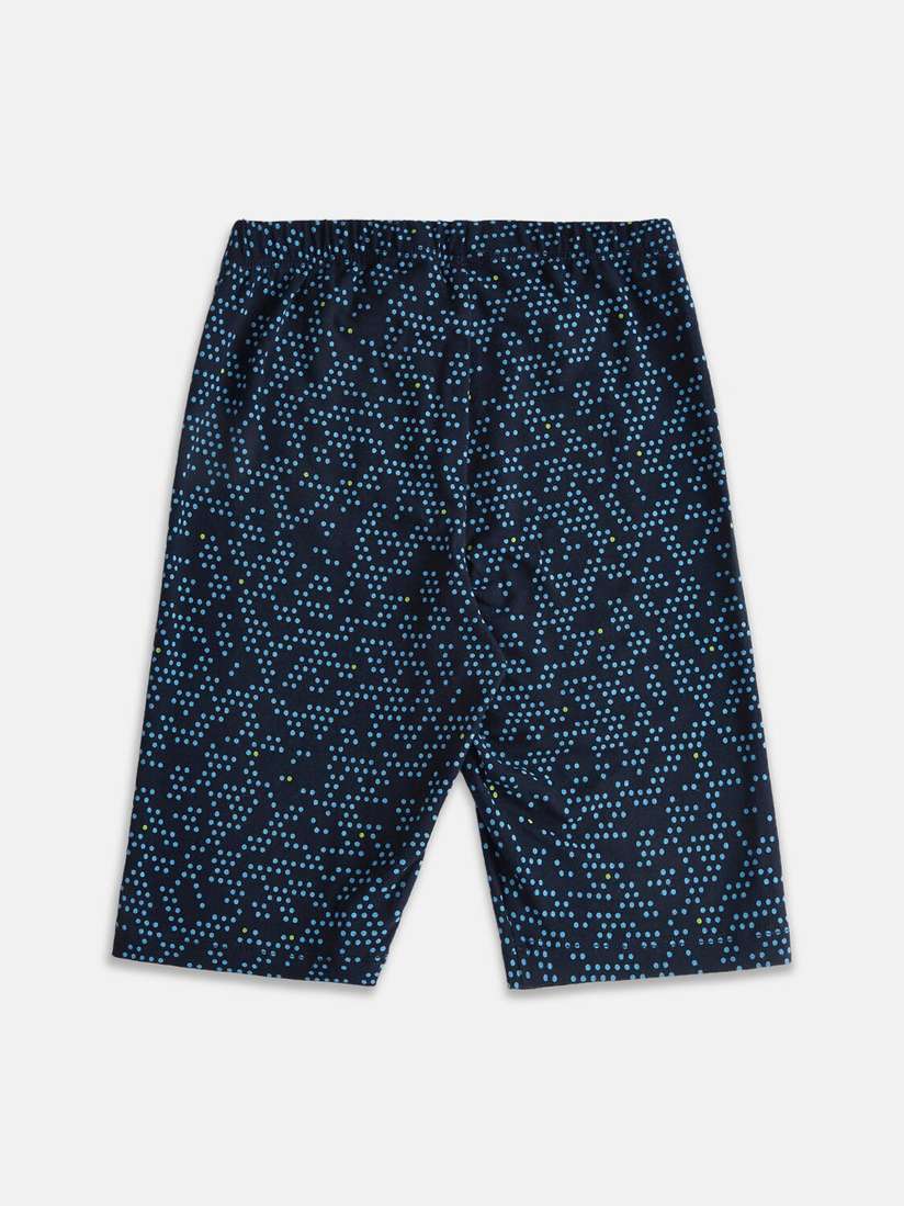 Buy Pantaloons Junior Girls Navy Blue Regular Fit Printed Cotton