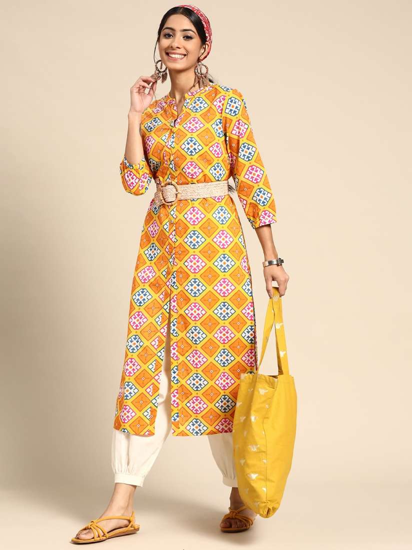 Sangria yellow kurta hotsell
