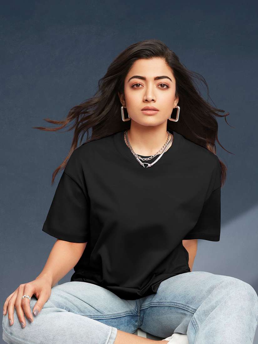 Buy Bewakoof Women Black Oversized T shirt Tshirts for Women 19041972 Myntra
