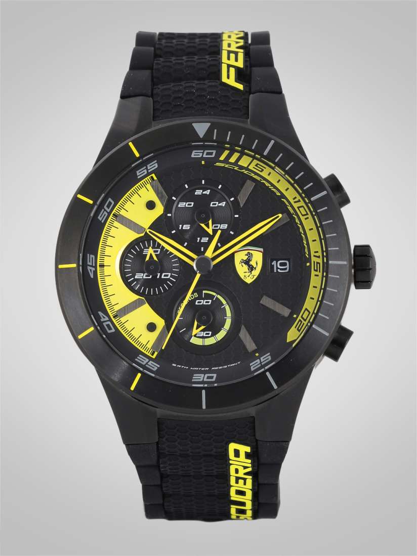 Buy SCUDERIA FERRARI Men Yellow Black Analogue Watch Watches for Men 1905088 Myntra