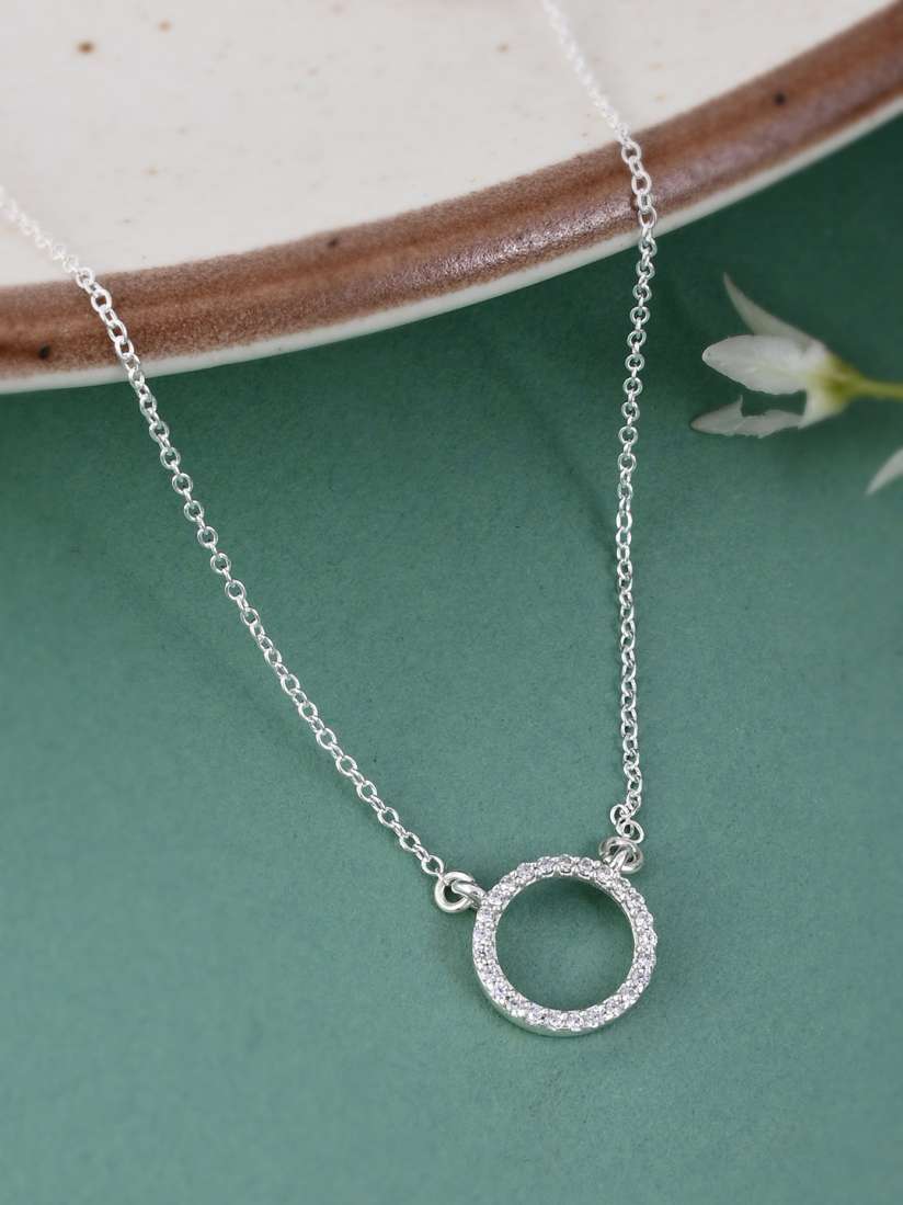 Myntra silver necklace hot sale