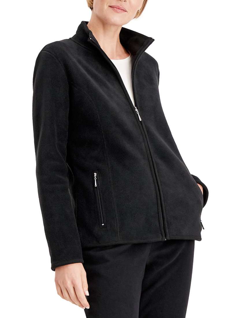 Buy Macy s Karen Scott Women Black Solid Tailored Zipper Jacket Jackets for Women 19053618 Myntra