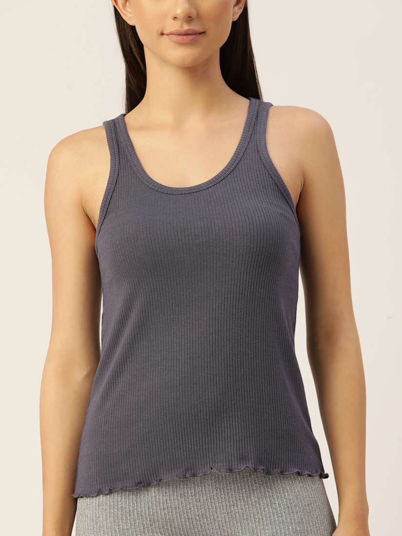 Buy Macy s Jenni Women Pack of 2 Ribbed Lounge Tank Tops Lounge Tshirts for Women 19053624 Myntra