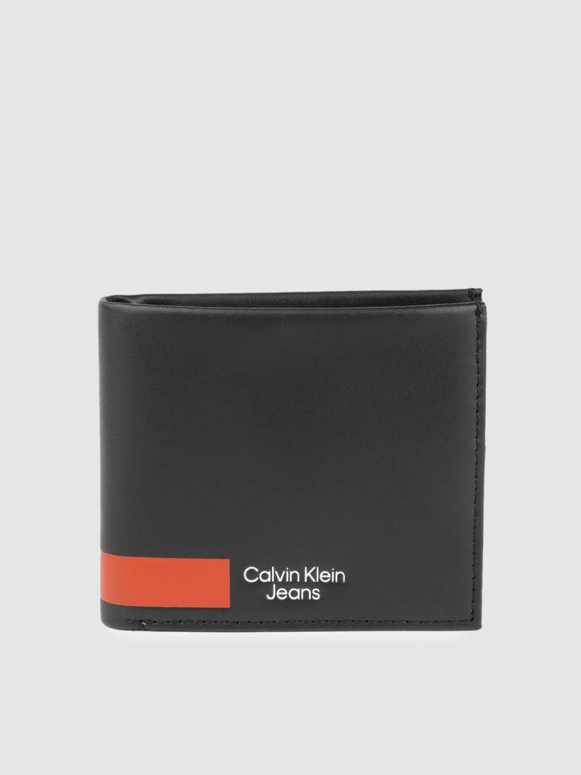 Buy Calvin Klein Jeans Men Black Solid Taped Leather Two Fold Wallet Wallets for Men 19054552 Myntra