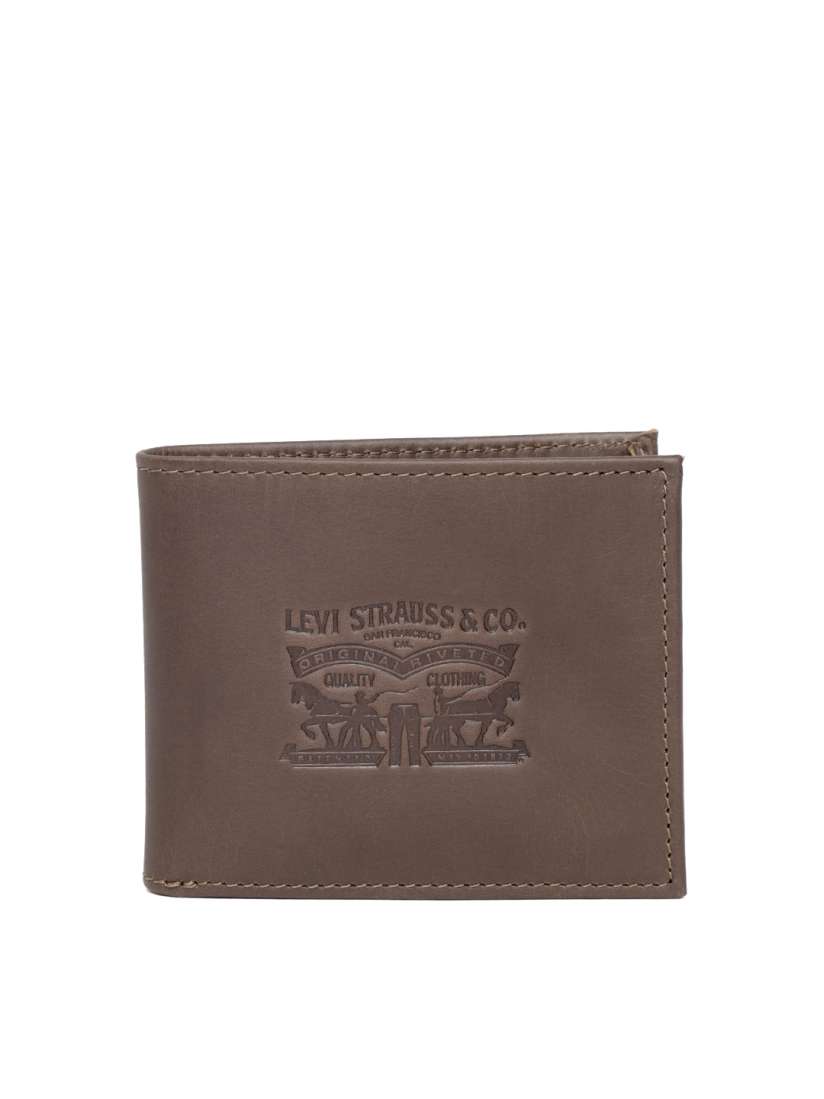 Buy Levis Men Coffee Brown Leather Textured Two Fold Wallet Wallets for Men 1905802 Myntra