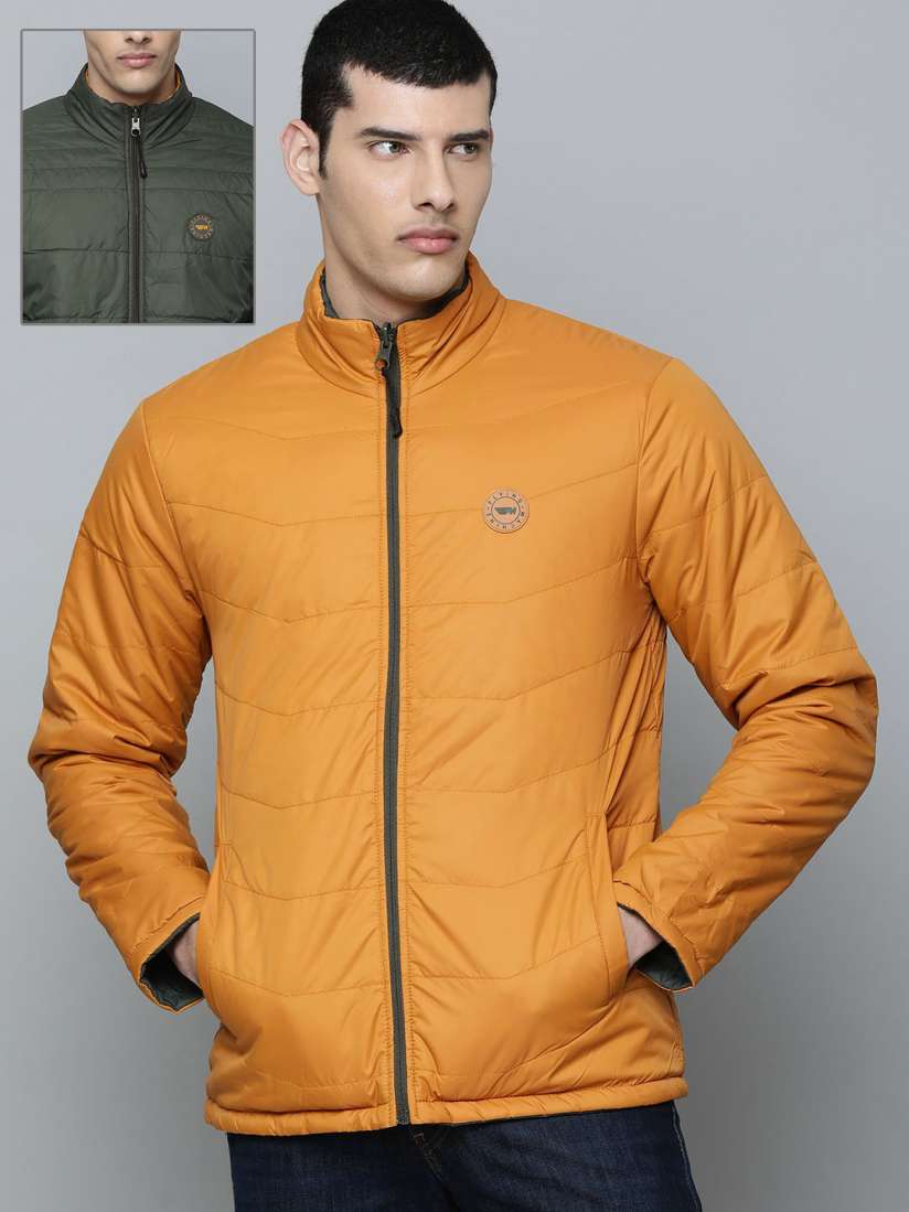 Buy Flying Machine Men Mustard Olive Green Solid Reversible Puffer Jacket Jackets for Men 19059968 Myntra