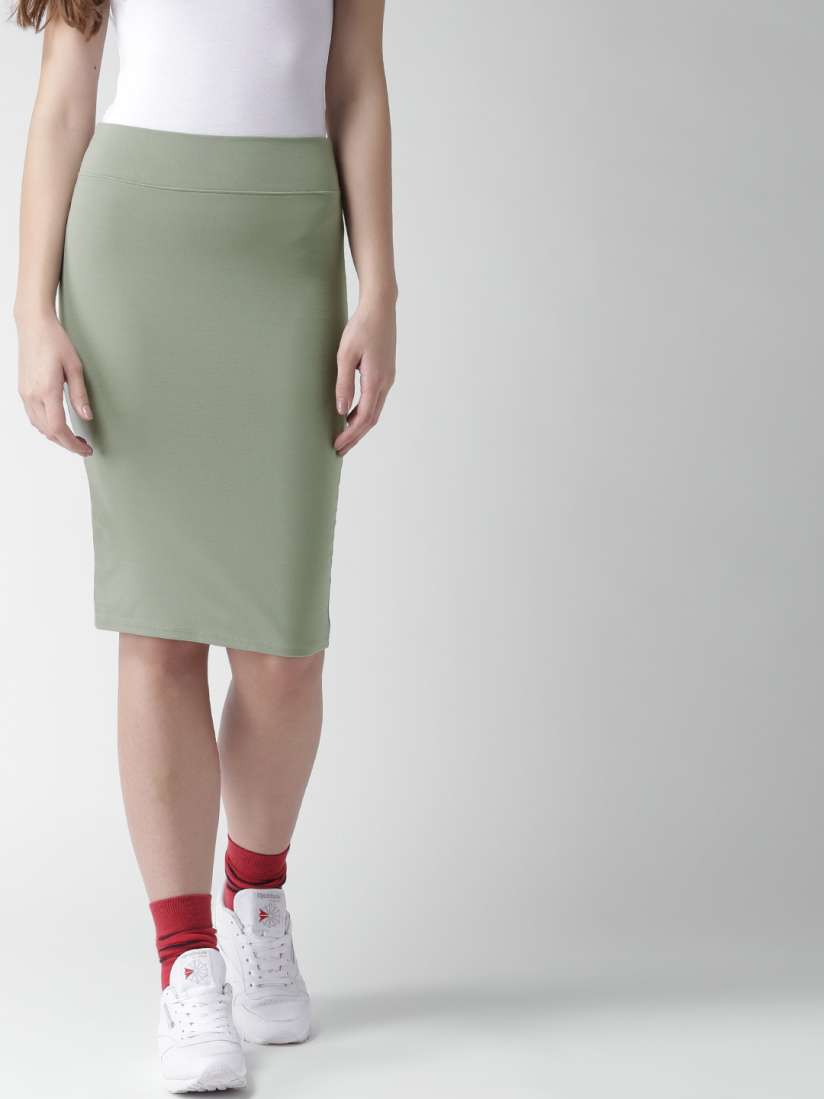 Olive green pencil skirt forever 21 cheap