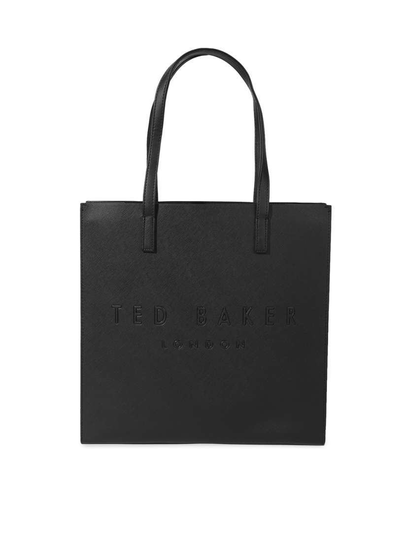 Ted baker black leather tote bag online