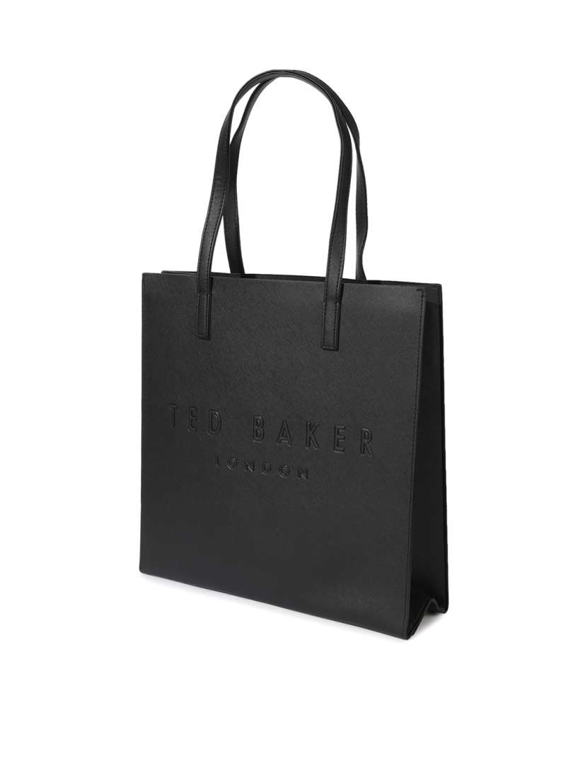 Ted baker black leather tote bag new arrivals