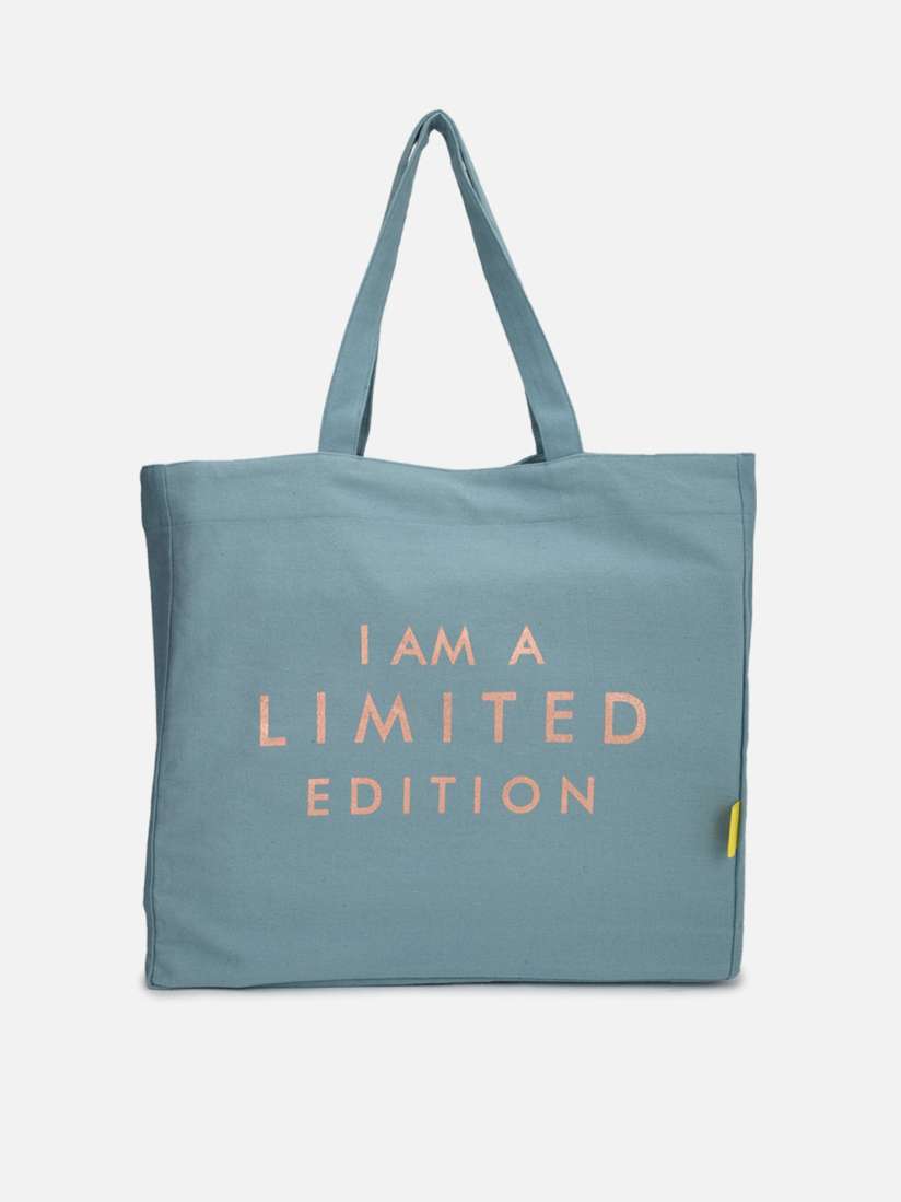 Buy FOREVER 21 Blue Printed Shopper Tote Bag with Applique Handbags for Women 19072330 Myntra