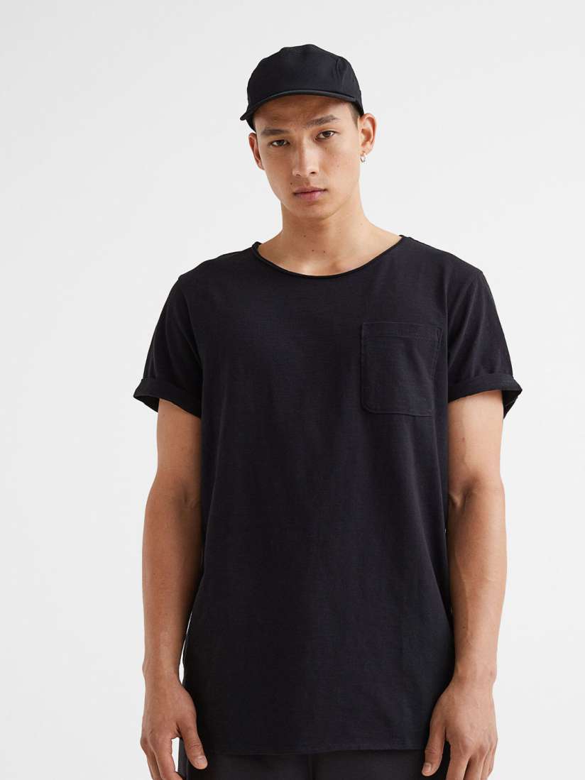 Buy H M Men Black Long T shirt Tshirts for Men 19074118 Myntra