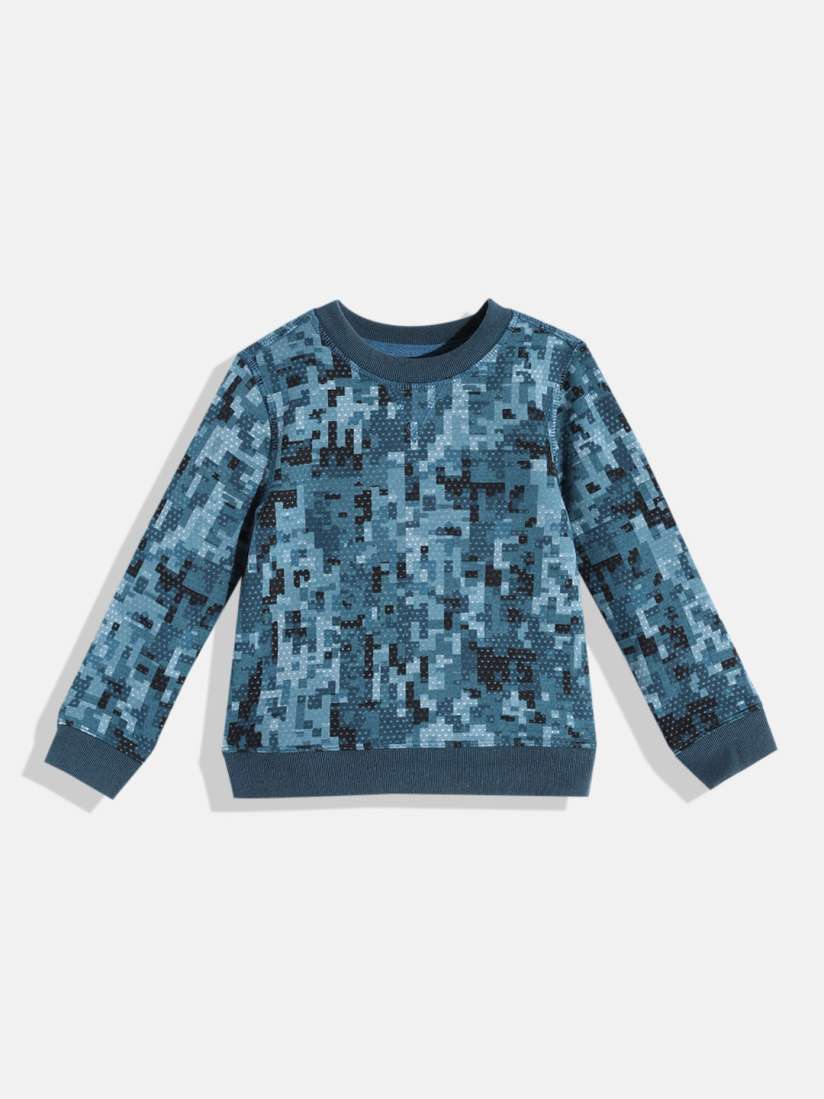 Buy Macy s Ideology Boys Blue Geometric Printed Sweatshirt Sweatshirts for Boys 19074984 Myntra