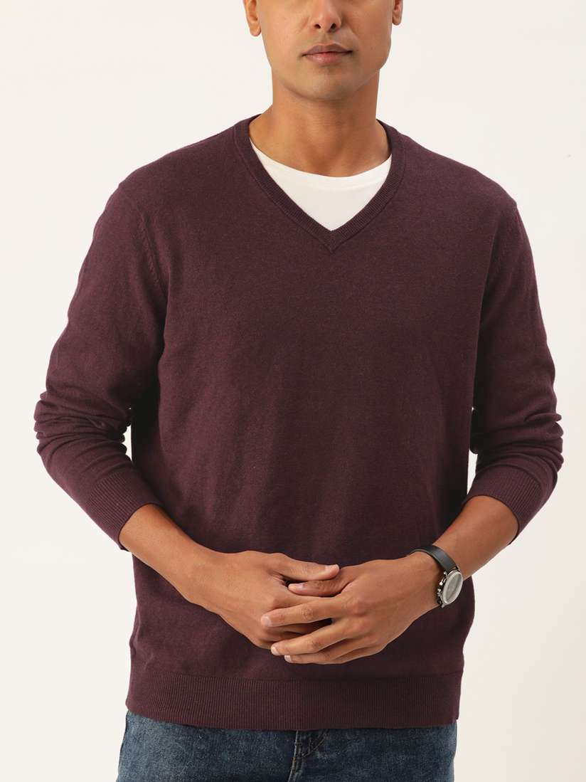 V Neck Alfani Men's Sweaters Alfani Mens V-neck Knit Sweater