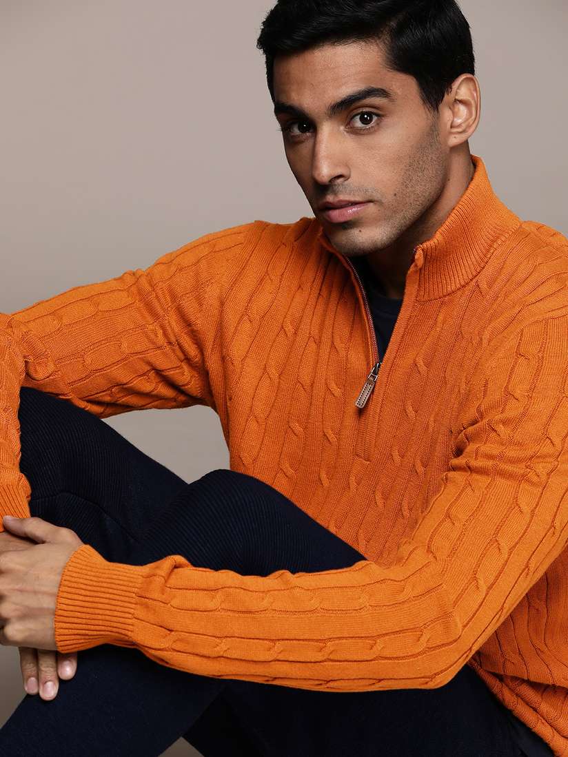 Club Room Macys Cotton Sweaters Buy Macy's Club Room Men Rust - Main Image