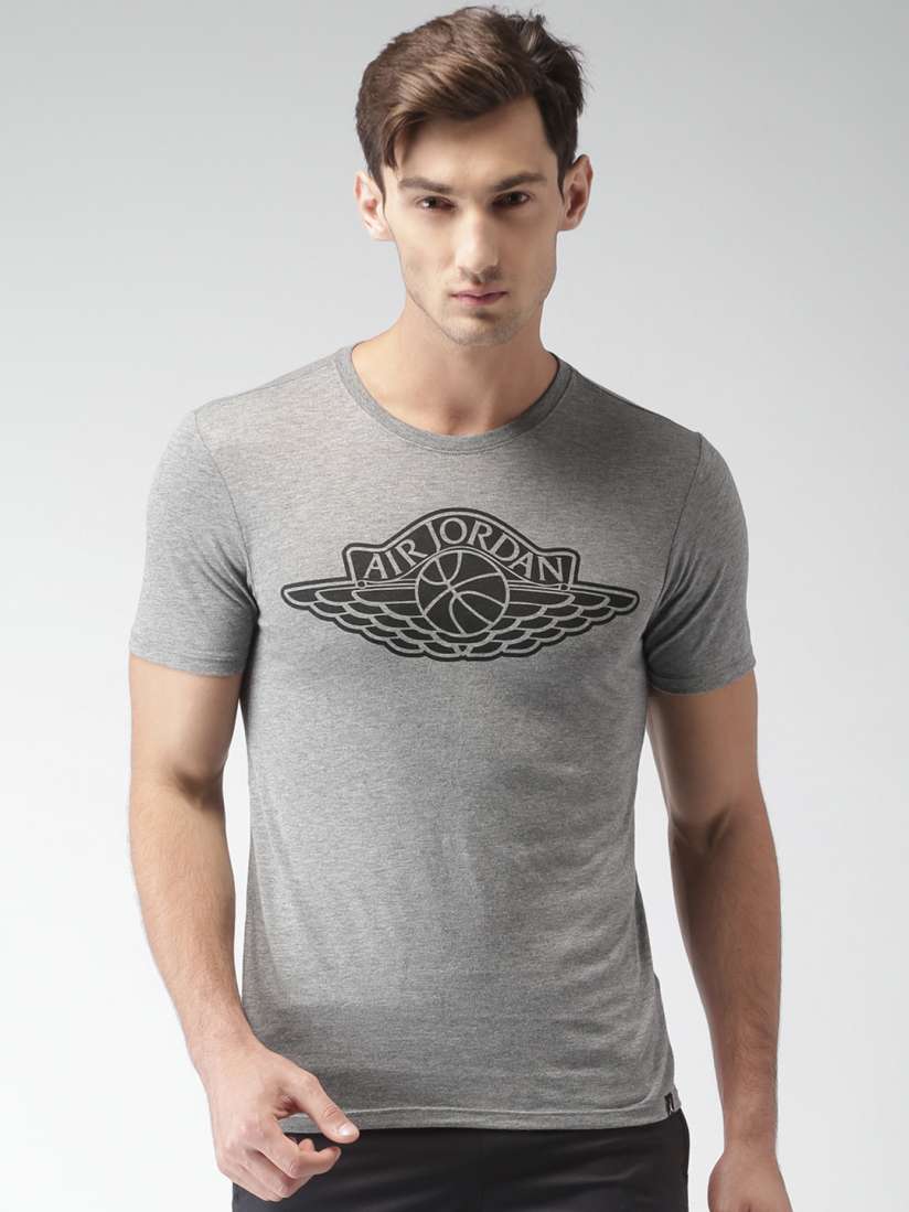 Buy Nike Jordan Grey AS JSW Iconic Wings Logo Print T shirt Tshirts for Men 1907919 Myntra