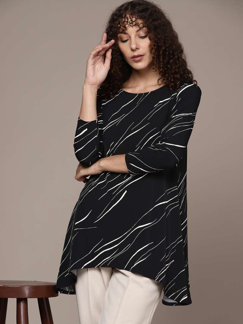 Alfani black and white top best sale