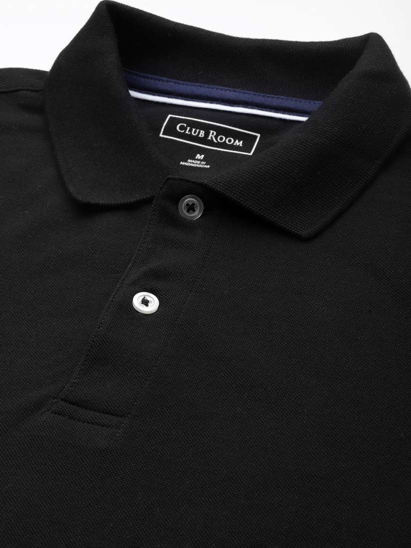Buy Macy s Club Room Men Black Polo Collar T shirt Tshirts for Men 19083476 Myntra