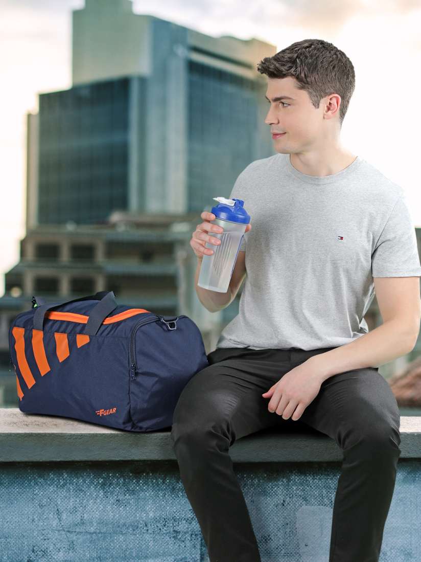 Buy F Gear Drill Navy Blue and Orange Gym Bag Duffel Bag for Unisex 19087272 Myntra