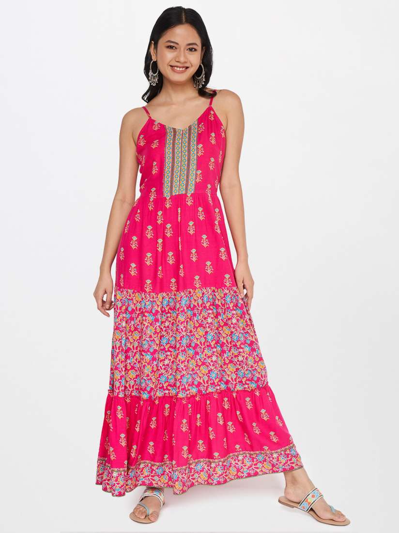 Global desi pink maxi dress deals