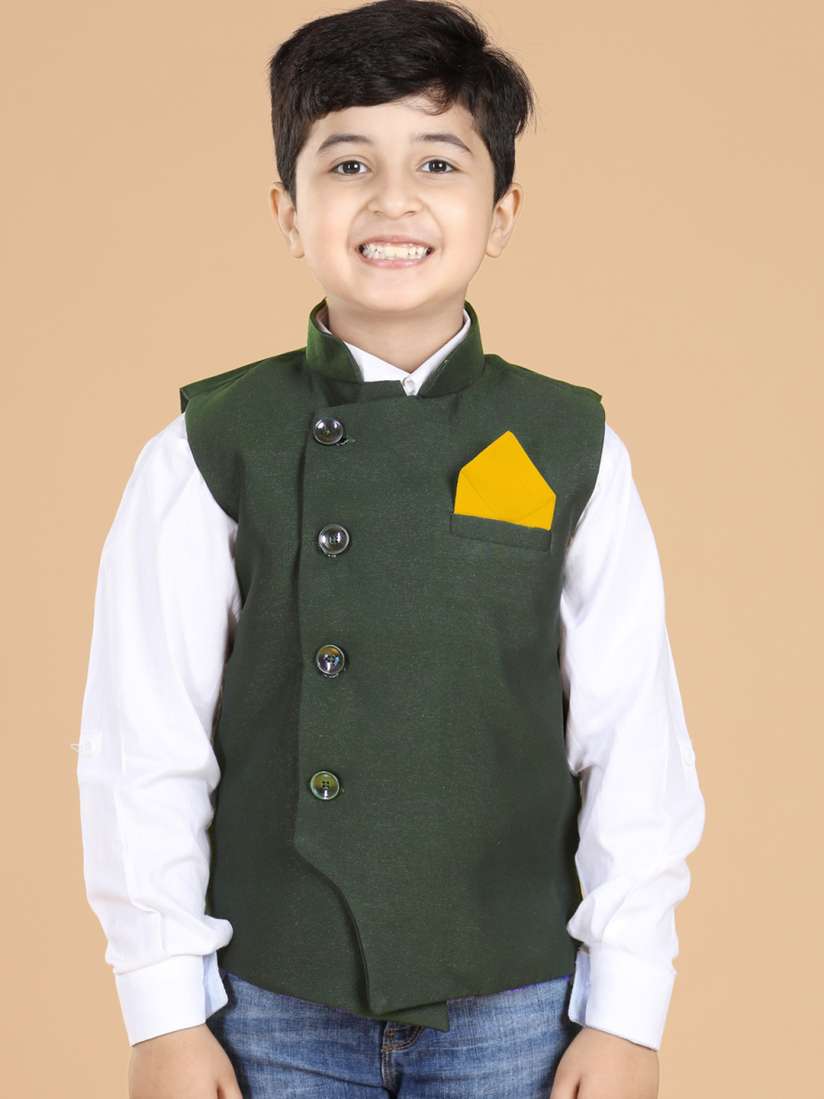 Boys green waistcoat hotsell