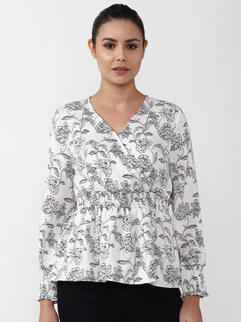 Buy Van Heusen Woman Floral Print Wrap Formal Top Tops for Women 19096044 Myntra