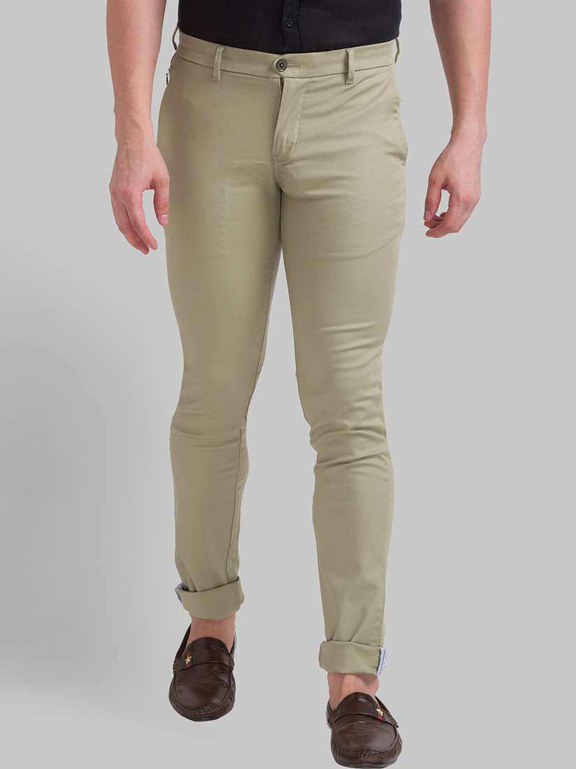 Parx Men authentic Brown Tapered Fit Solid