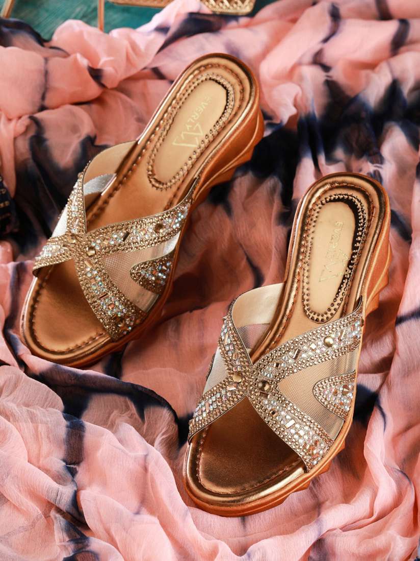 Copper wedge sandals shop