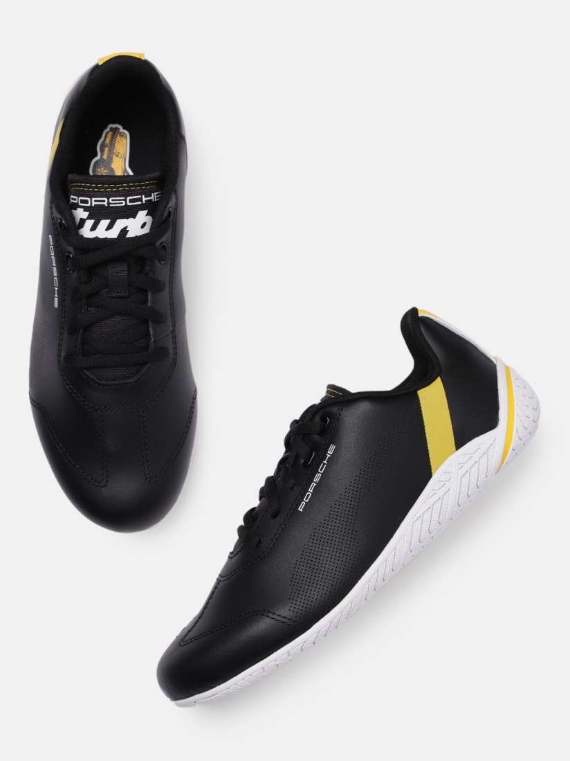 Buy PUMA Motorsport Unisex Black Solid Leather PL RDG Cat Regular Sneakers Casual Shoes for Unisex 19103800 Myntra