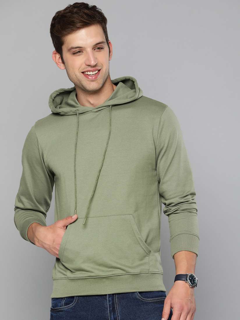 Buy Mast Harbour Men Light Mint Green Solid Hooded Sweatshirt Sweatshirts for Men 19111452 Myntra