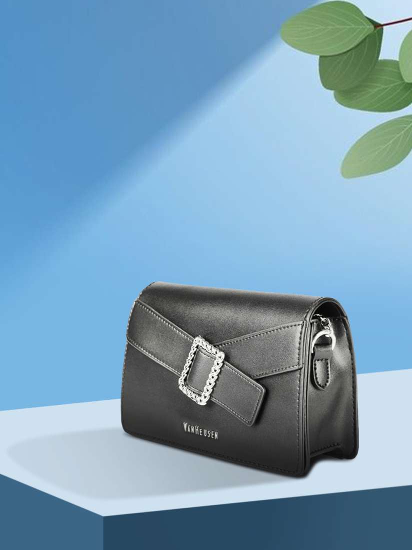 Van heusen black sling bag on sale