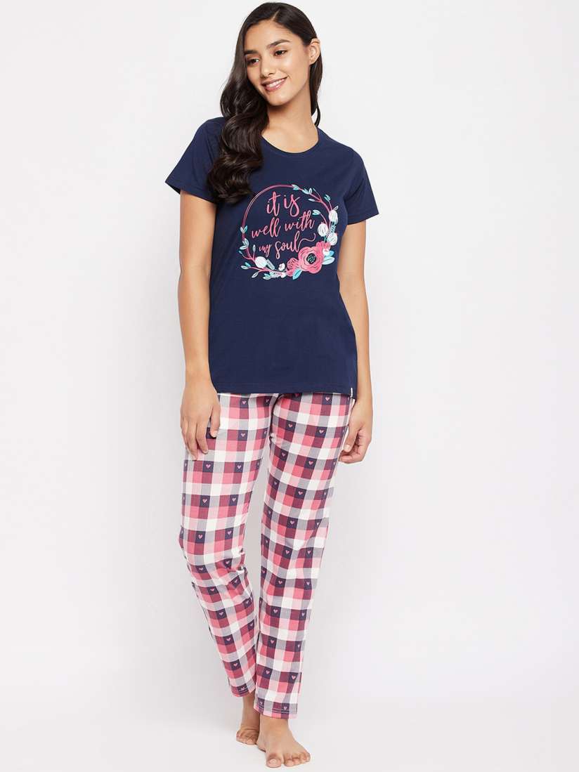 Buy Duke Women Blue White Printed Night suit Night suits for Women 19121120 Myntra