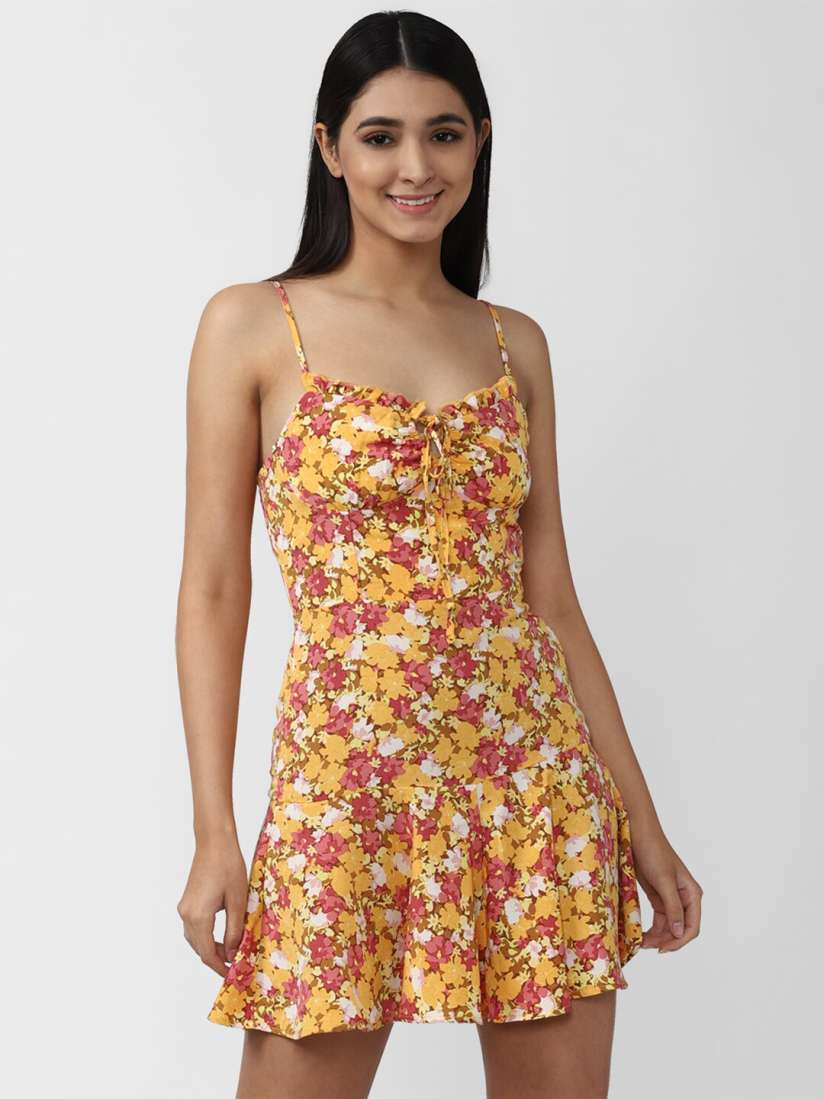 Forever 21 yellow floral dress on sale