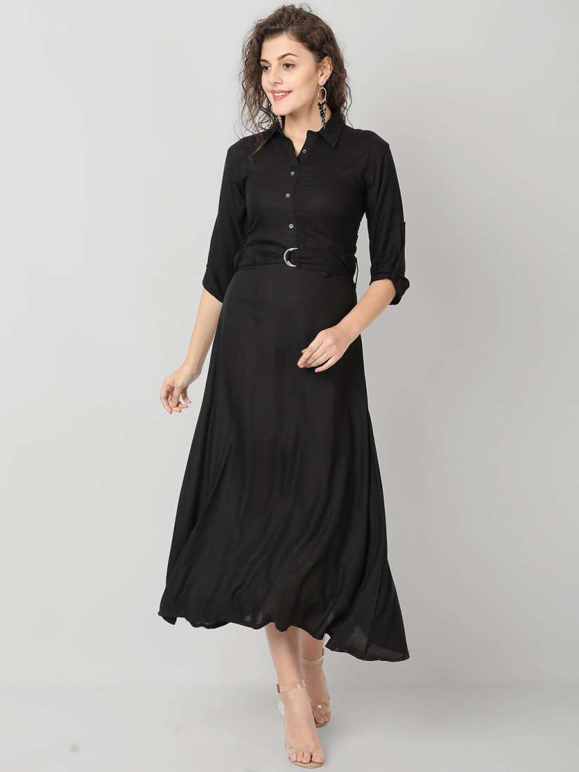 Black maxi dress myntra top