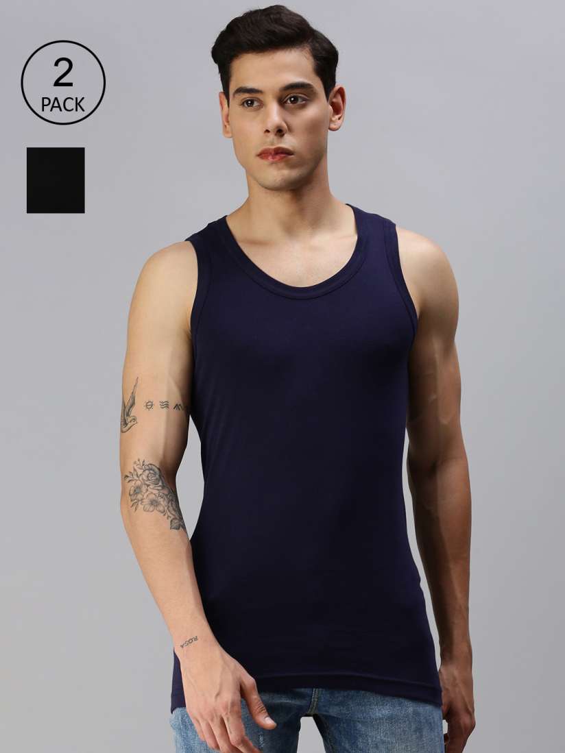 Buy ONN Men Pack of 2 Solid Under Shirts Innerwear Vests for Men 19129250 Myntra
